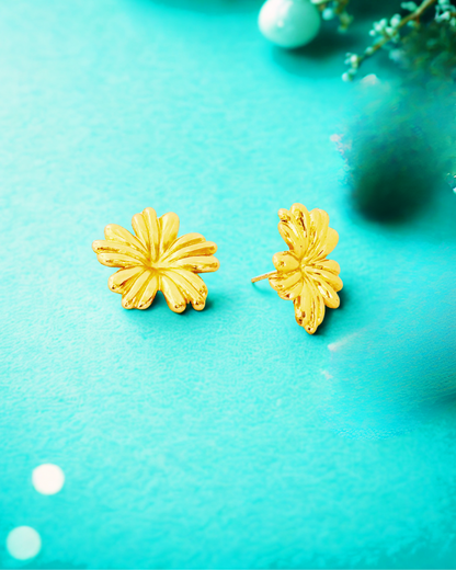 Sunburst Floral Stud Earrings