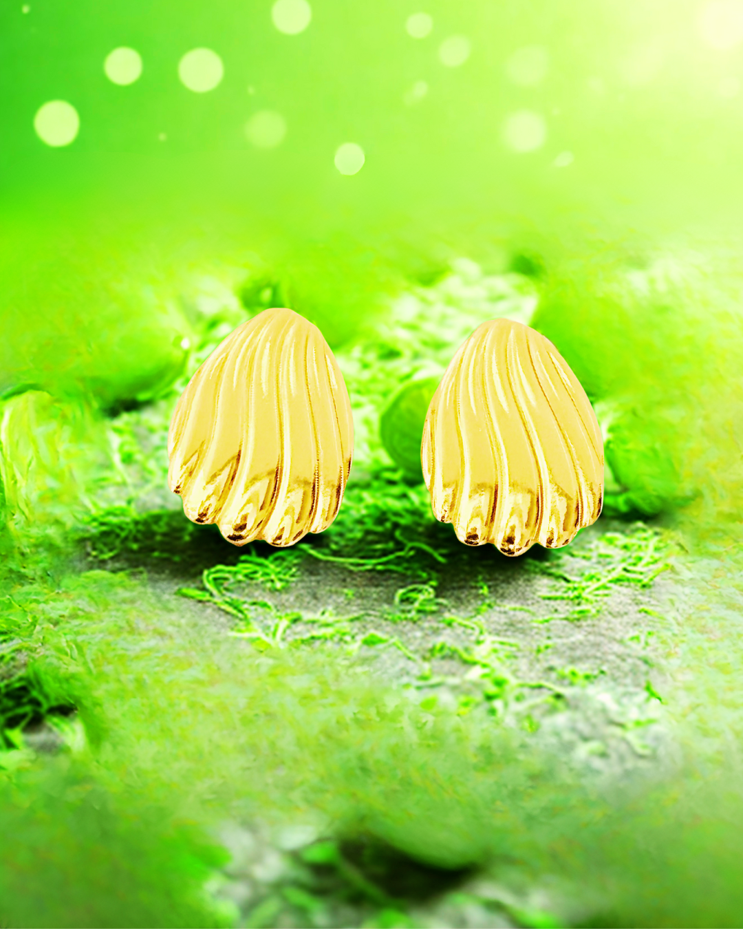 Shell-Inspired Stud Earrings