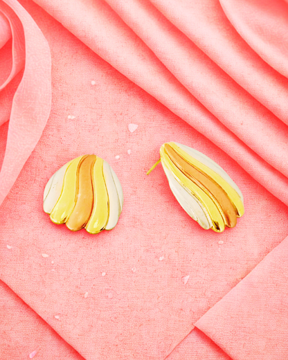 Shell-Inspired Stud Earrings