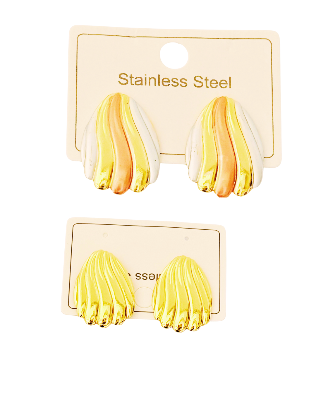 Shell-Inspired Stud Earrings