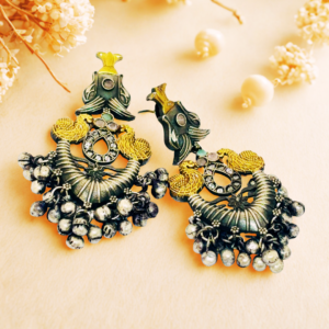 Antique Peacock Jhumka Earrings