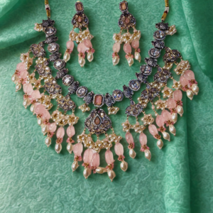 Blush Royale Kundan Chand Haar Set