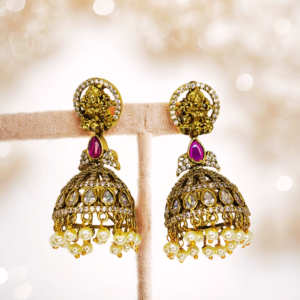 Divine Temple Jhumka Earrings