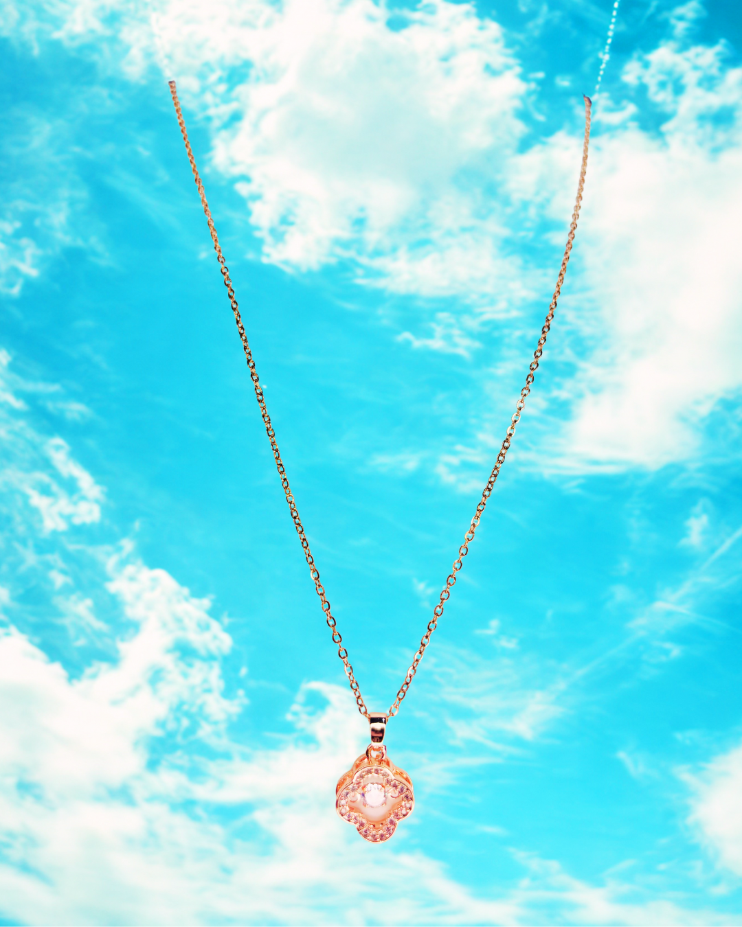 Blush Bloom Pendant Necklace - Image 3