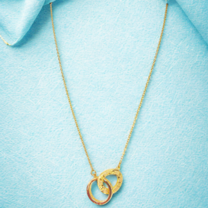 Eternal Bond Double Ring Korean Necklace