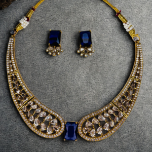 Royal Blue AD Stone Choker Set