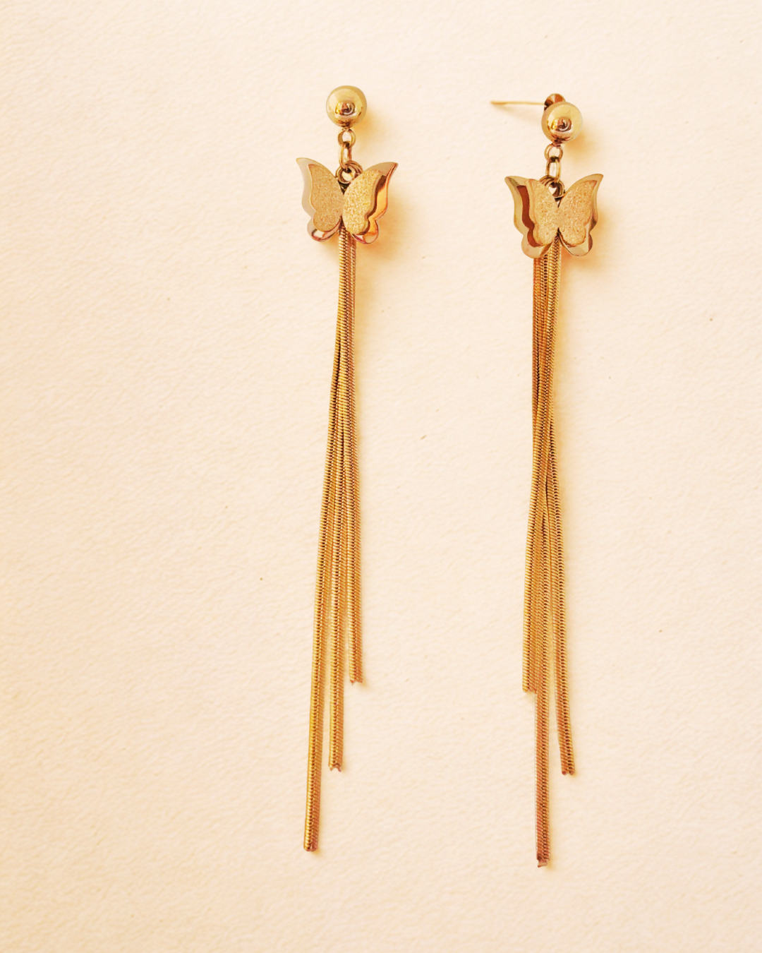 Butterfly Tassel Dangle Korean Earrings - Image 3