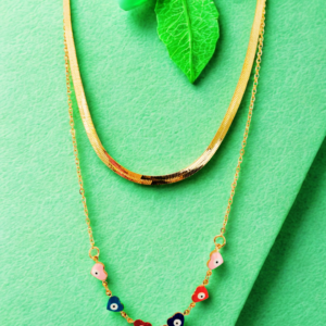 Colorful Charm Layered Korean Necklace