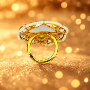 Carved Moonstone Statement Ring