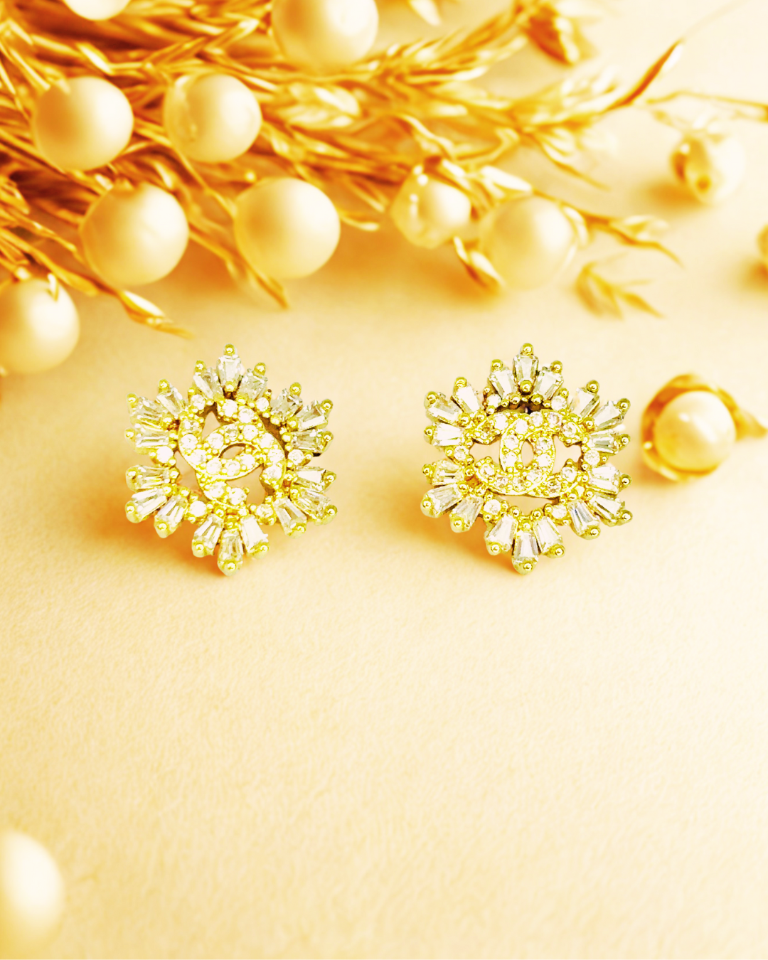 Celestial Halo Stud Earrings