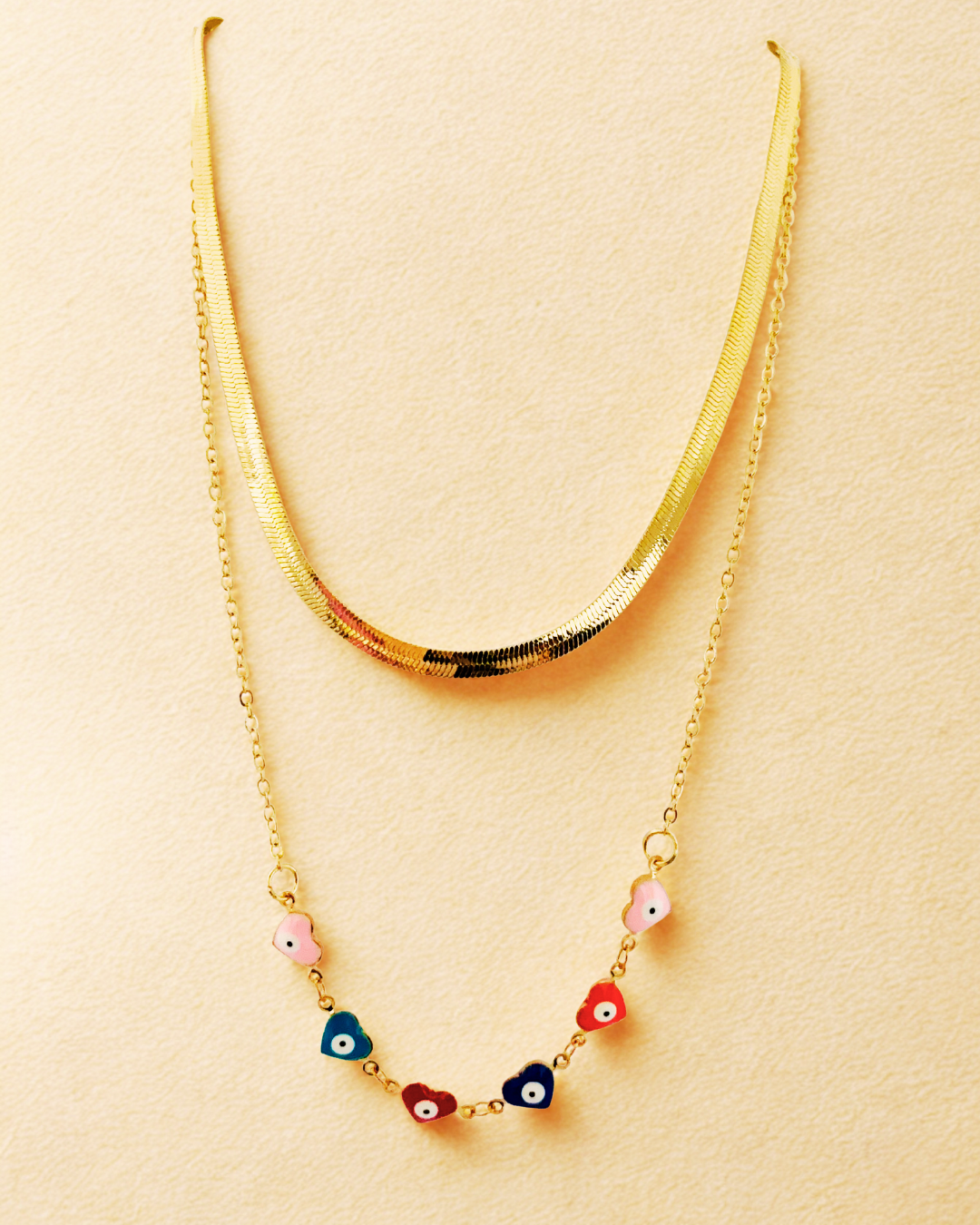 Colorful Charm Layered Korean Necklace - Image 4